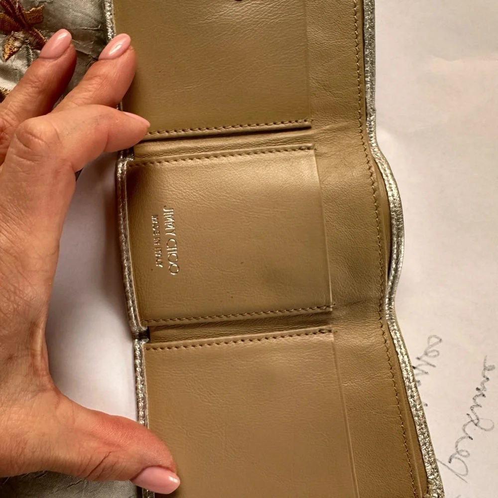Jimmy Choo Gold Star-Studded Wallet